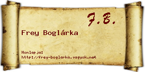 Frey Boglárka névjegykártya